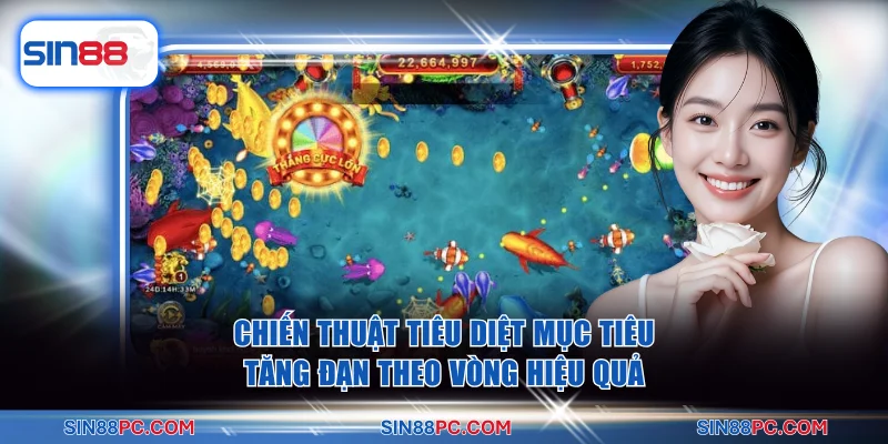 Trọn Bộ Mẹo Chơi Bắn Cá Online Bất Bại Tại Nền Tảng SIN88 3 Chiến thuật tiêu diệt mục tiêu tăng đạn theo vòng hiệu quả